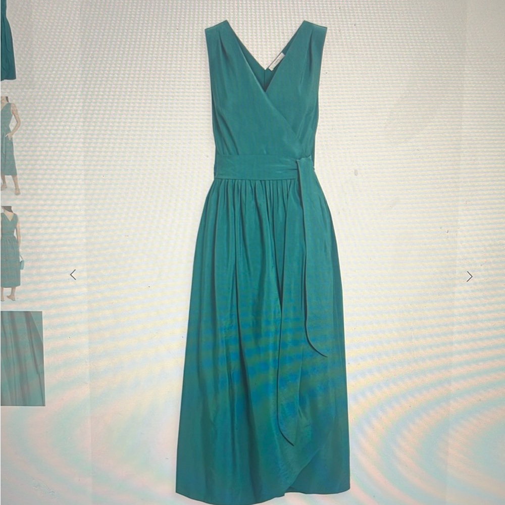 VINCE.
Sateen midi wrap dress